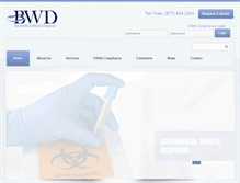 Tablet Screenshot of biomedwastedisposal.com
